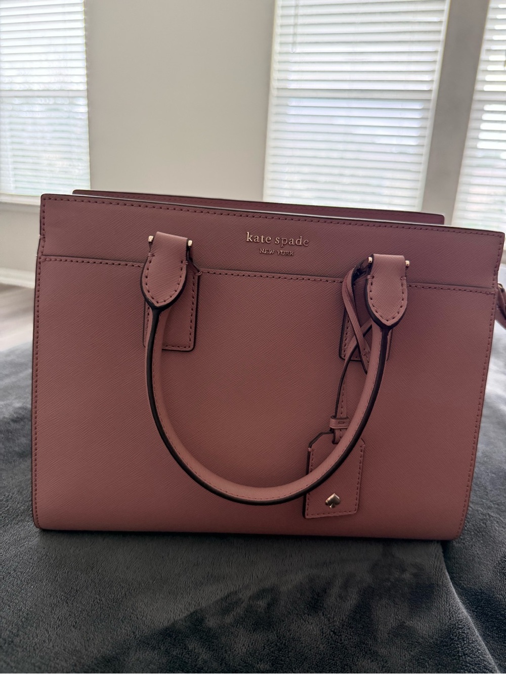 Kate spade New York Mauve Pink Structured Leather Satchel